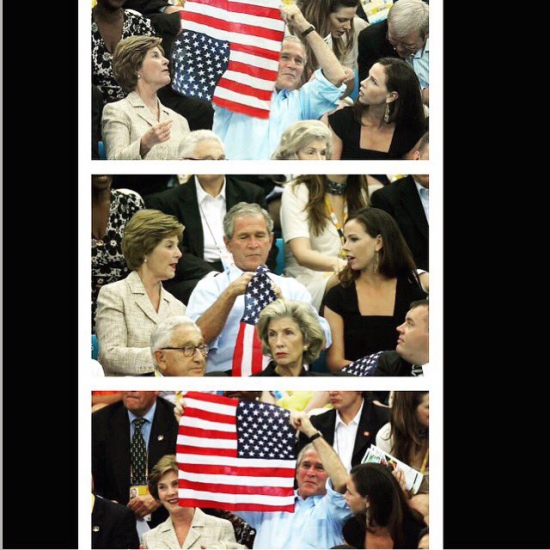 Дж.Буш и Клинтон на инаугурации Трампа