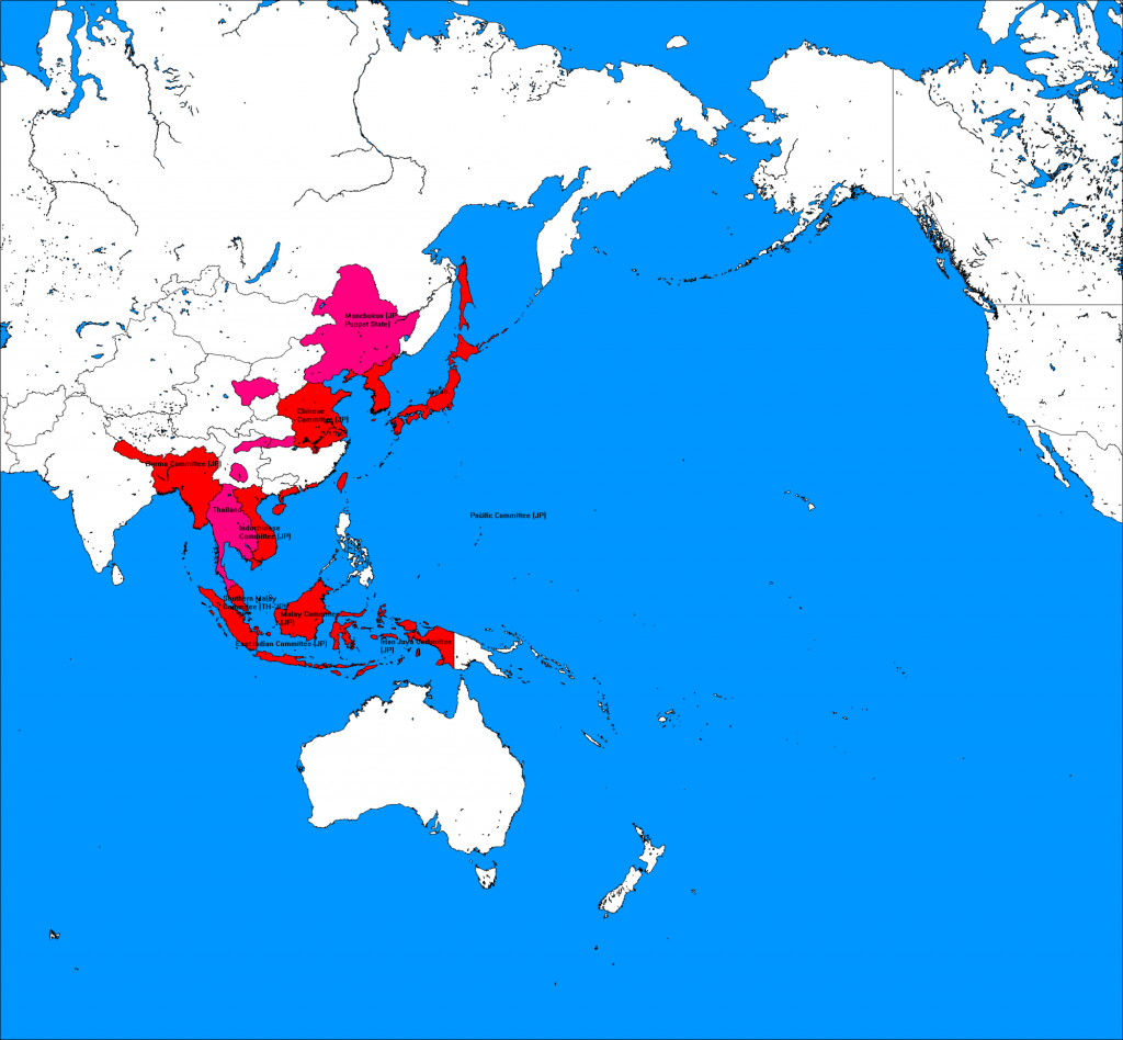 Карта завоеваний японии