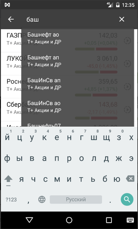 Мобильное приложение Московская биржа. IOS & Android