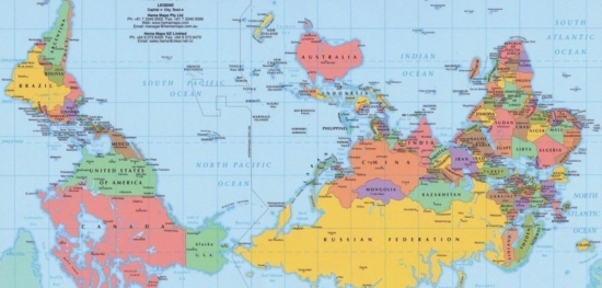 Карта мира. Взгляд из Австралии