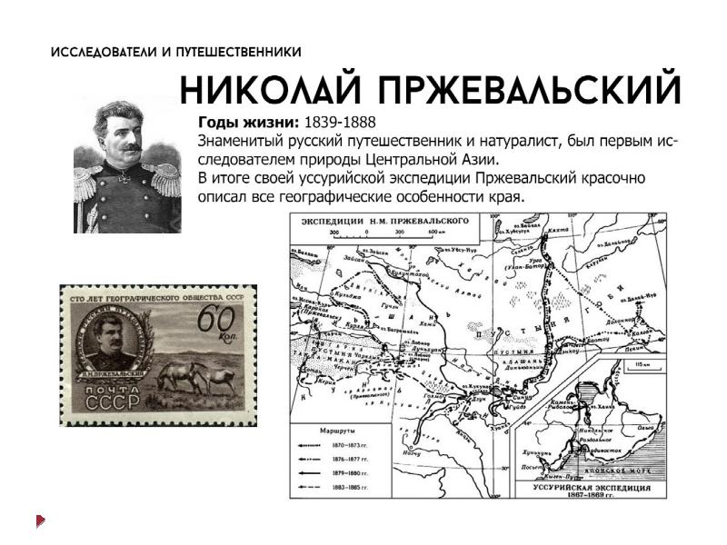 Карта маршрута экспедиции 1891 года исследователя сибири