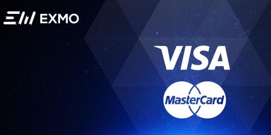 EXMO добавила поддержку Visa и Mastercard