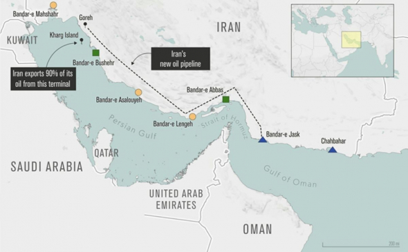 Иран начал транспортировать нефть в обход Омурзского пролива
