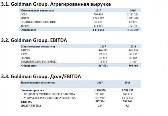 Справка по отчетности по МФСО Goldman Group за 2018 год