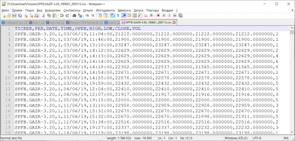 Импорт даннных из файла CSV в базу данных SQLite.