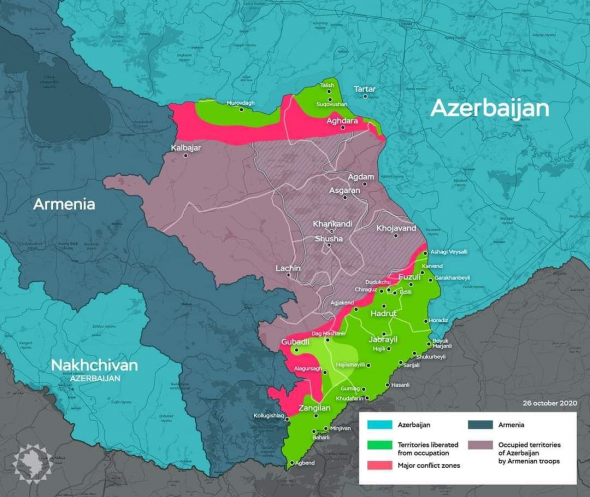 Армения и Азербайджан, 26 октября 2020 года.