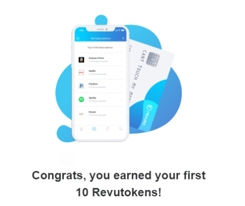 10 токенов REVU от приложения Revuto.com